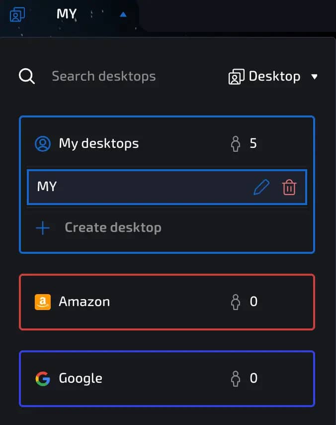 desktop deletion