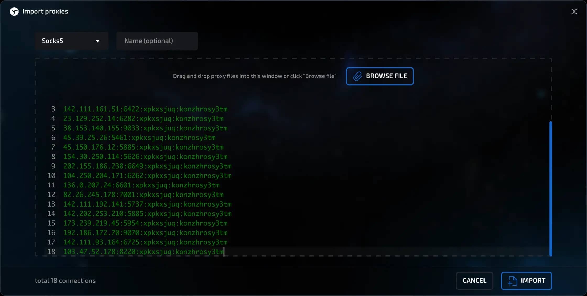 proxies import