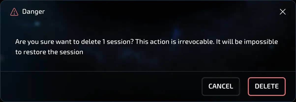delete popup
