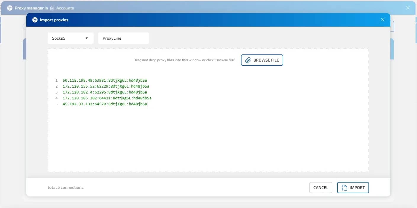 ProxyLine Review: Proxy Integration into Linken Sphere - img 6
