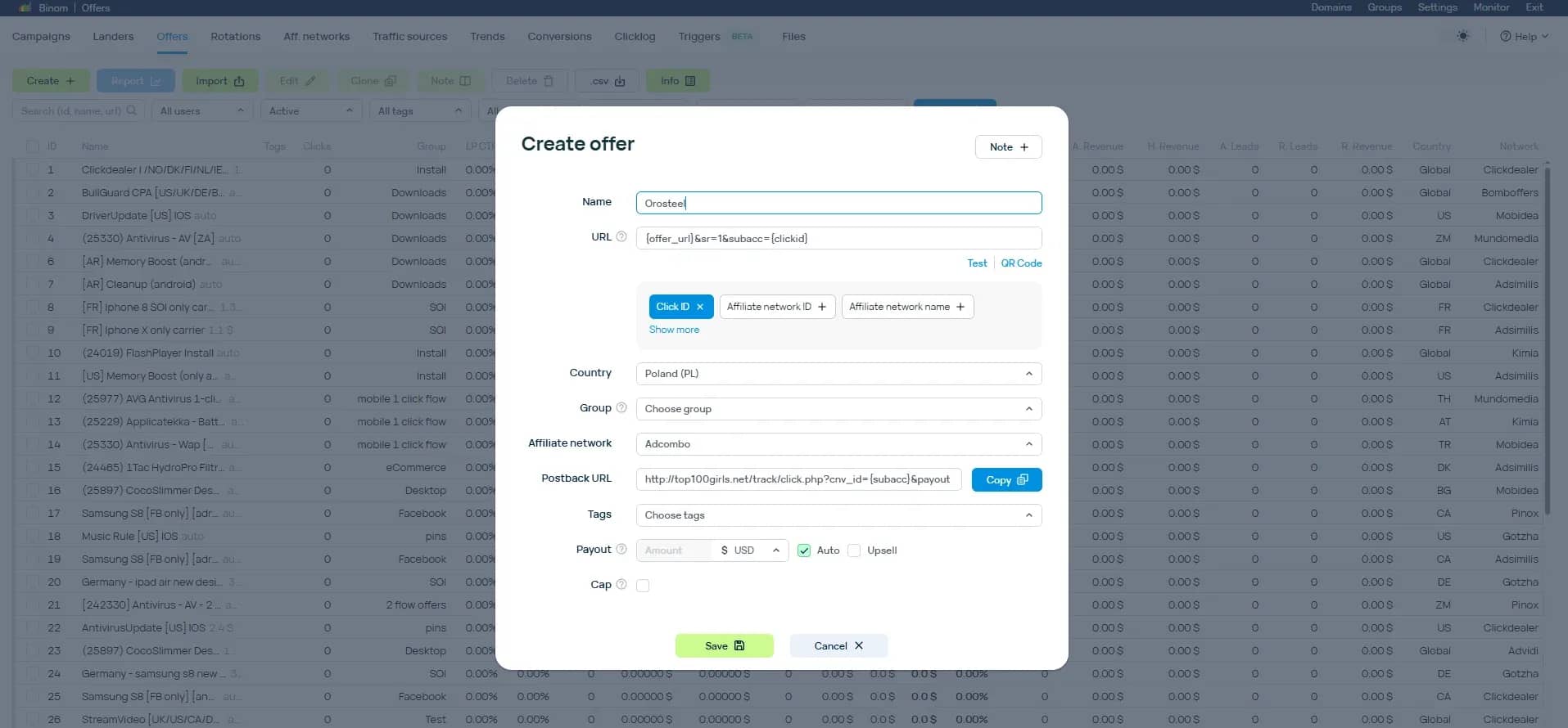 Universal Tracker for Affiliate Marketing: An Overview of Binom - img 4