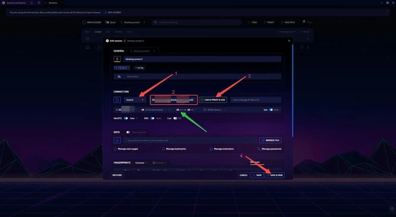 How to configure Cliproxy proxy in Linken Sphere anti-detection browser to conduct business - img 6