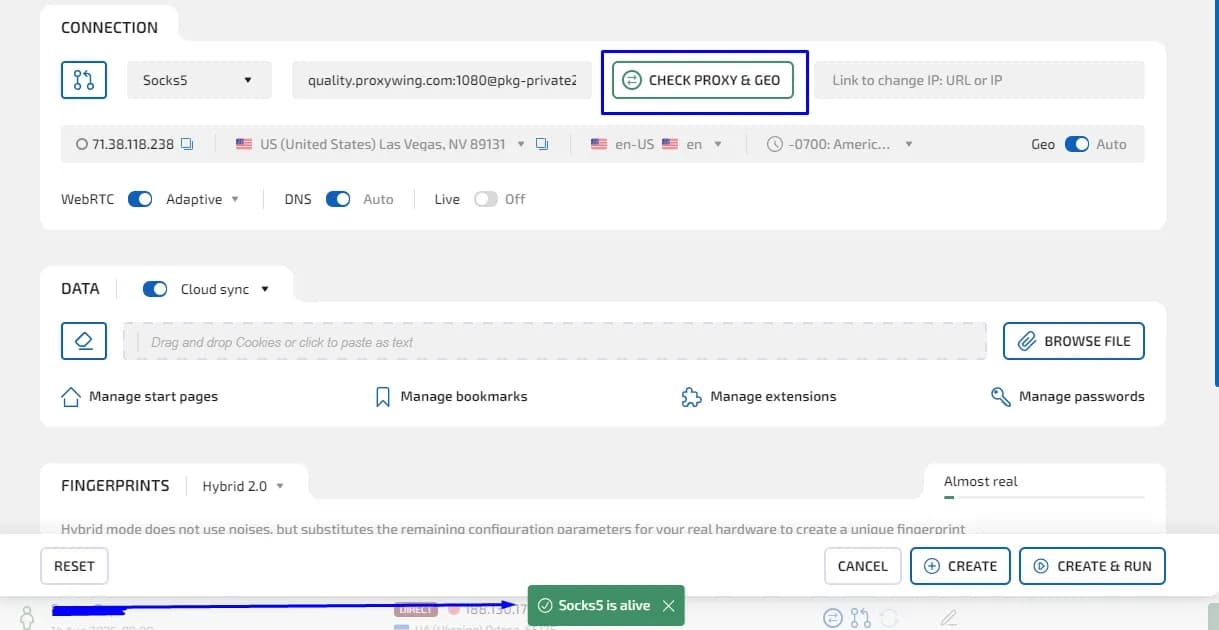 How to use ProxyWing proxies in Linken Sphere - img 7