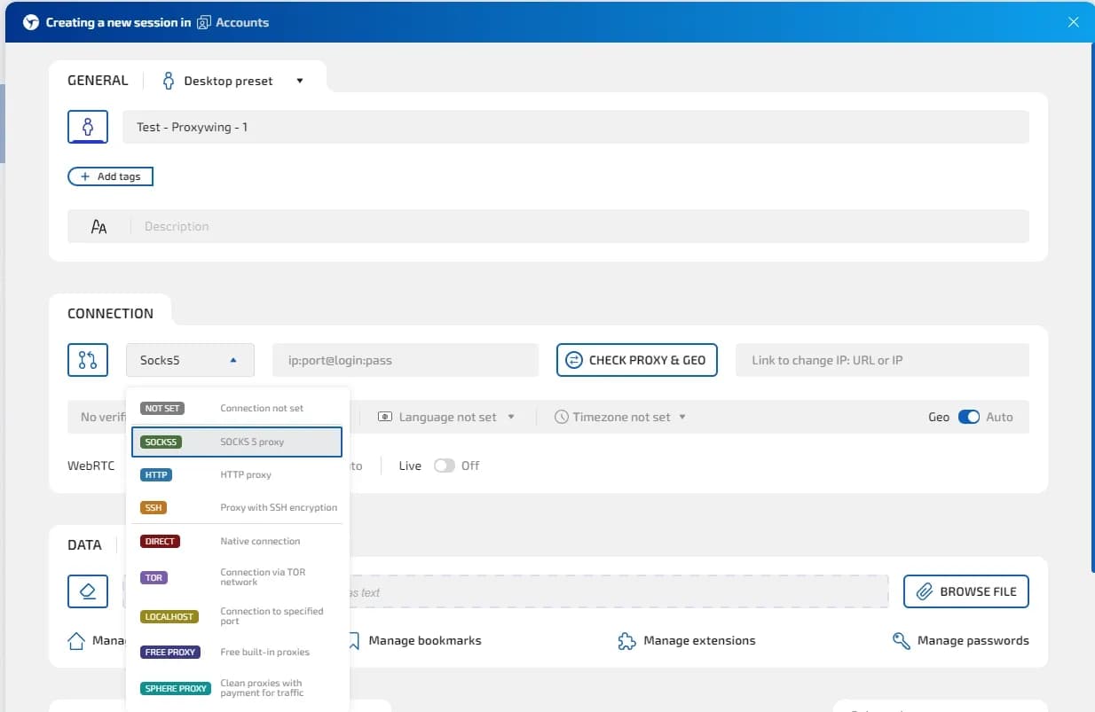 How to use ProxyWing proxies in Linken Sphere - img 6