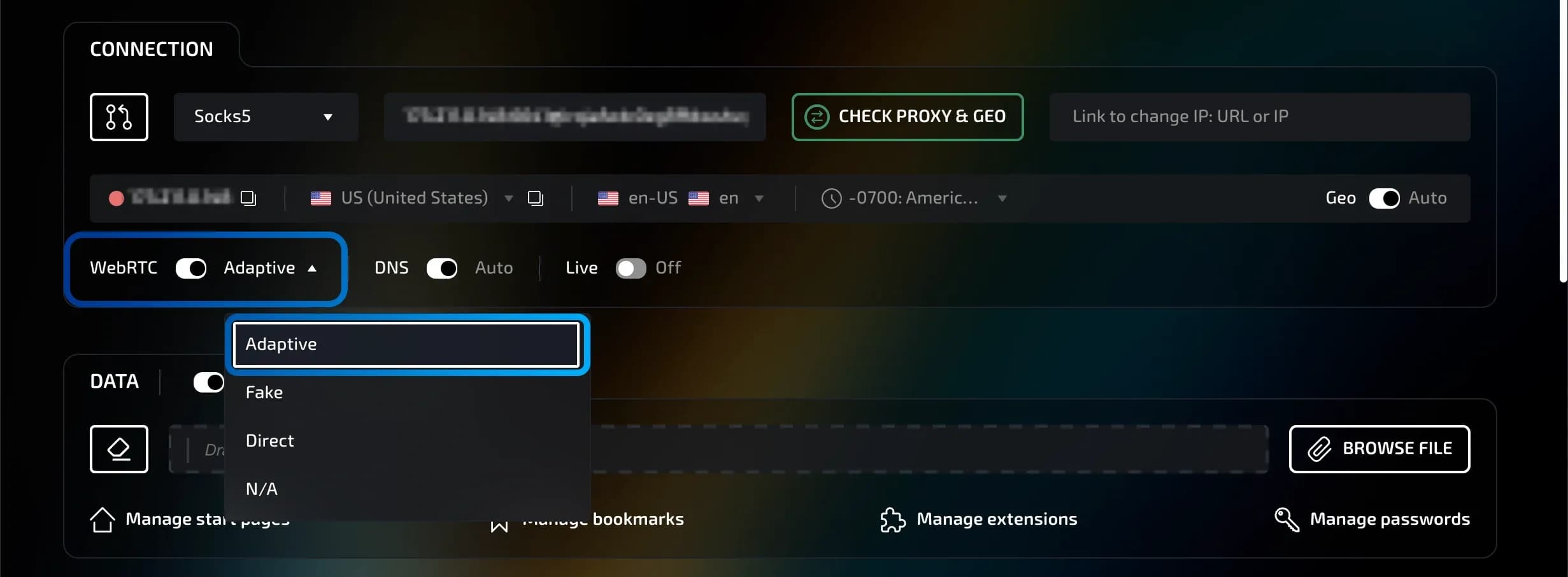 Nuevo modo de sustitución de WebRTC en Linken Sphere - img 1