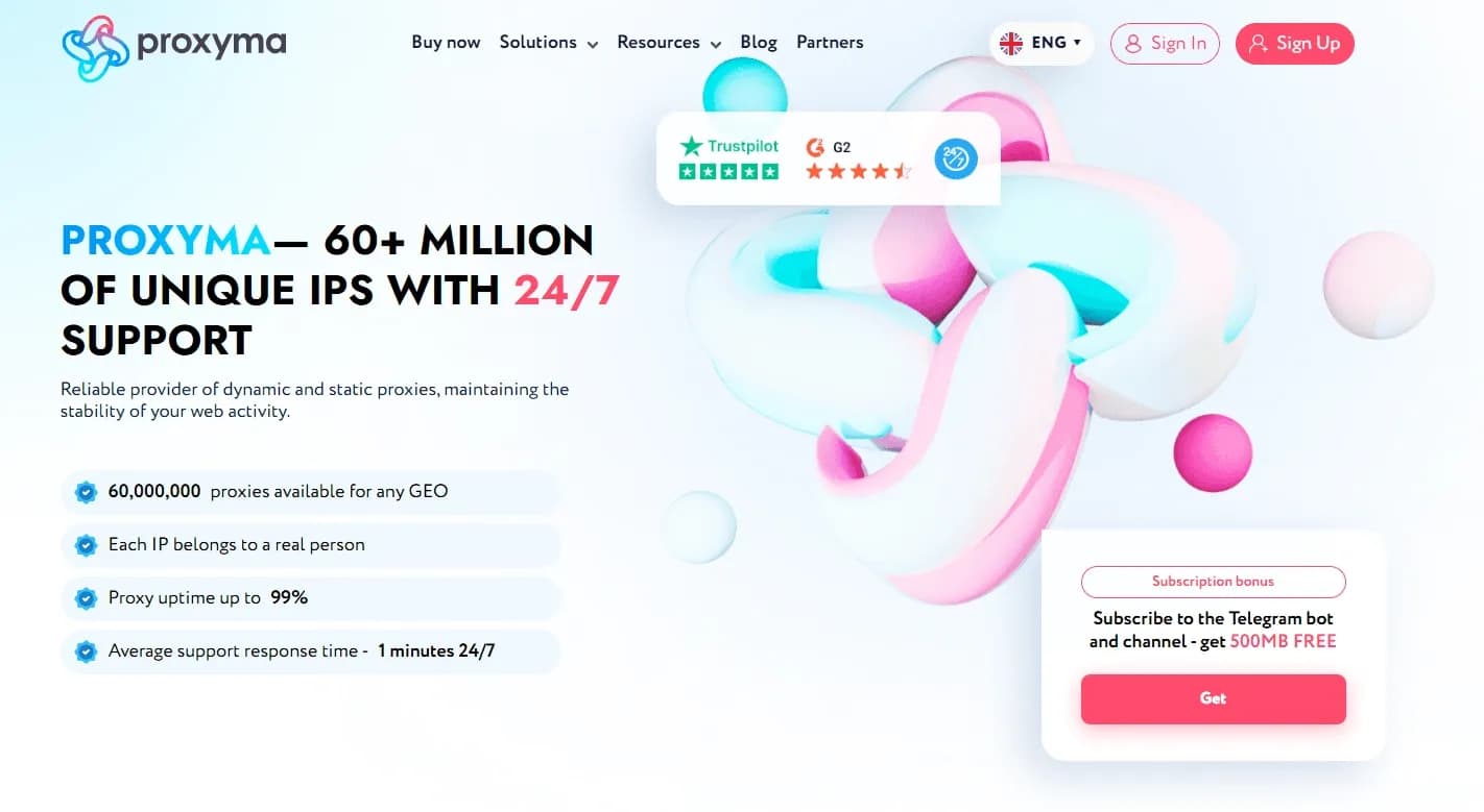 Proxyma — надійний постачальник резидентських та ISP проксі - img 1