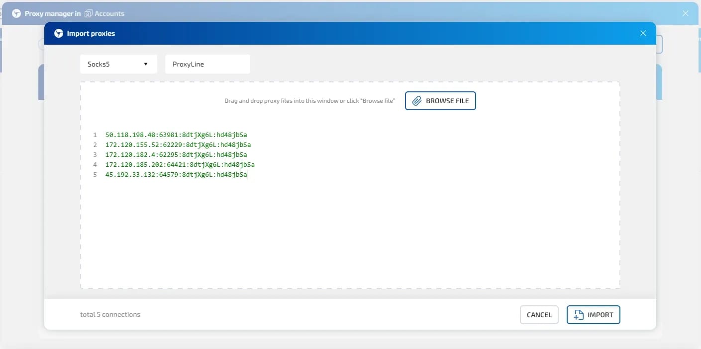 ProxyLine Review: Proxy Integration into Linken Sphere - img 6