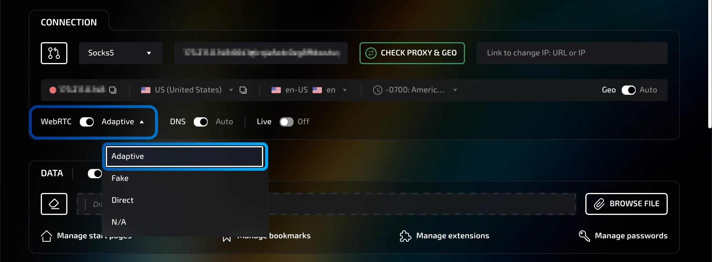 Linken Sphere'de Yeni WebRTC Değiştirme Modu - img 1