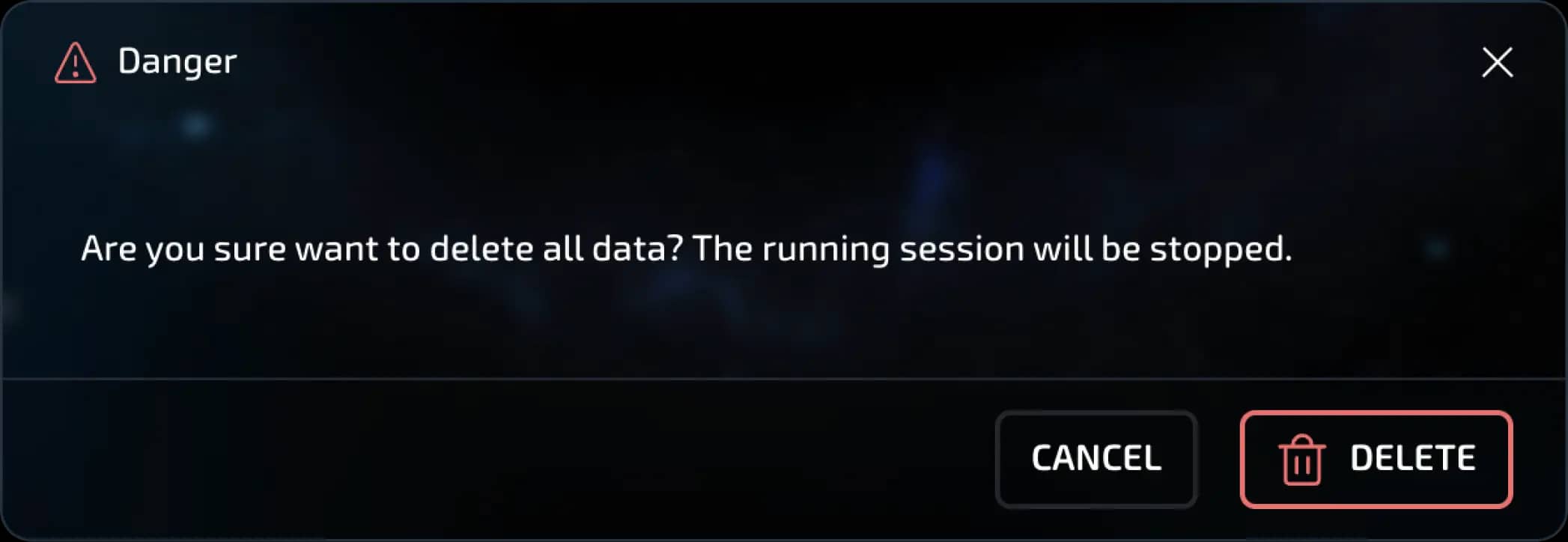 delete all data