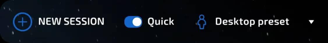 quick create buttons