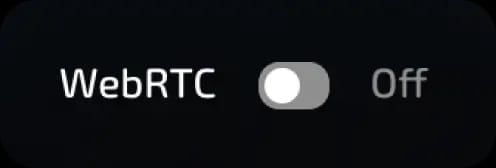 webRTC off