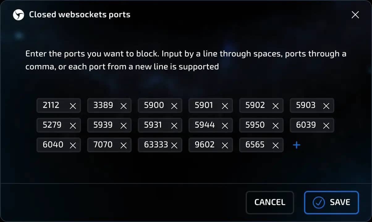 websocket blocking