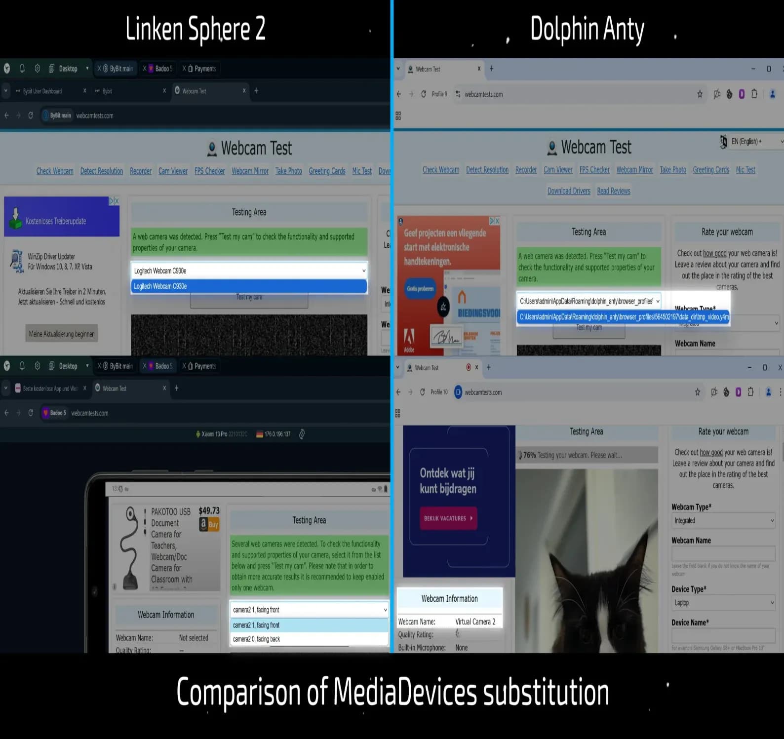 Built-in Video Stream Spoofing in Linken Sphere - img 1
