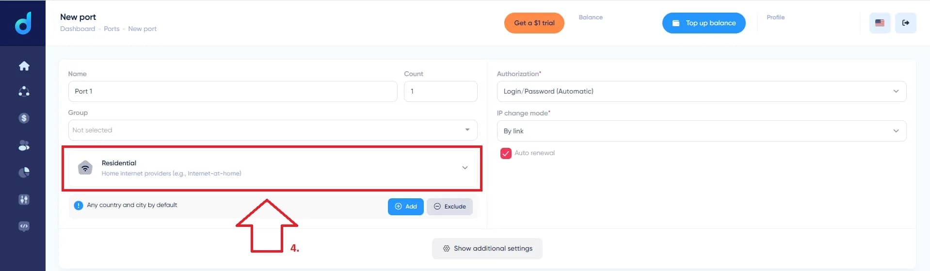 How to rent a proxy port in Dexodata and connect it in Linken Sphere - img 6