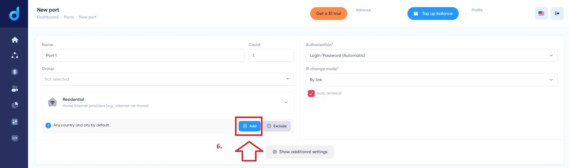 How to rent a proxy port in Dexodata and connect it in Linken Sphere - img 8