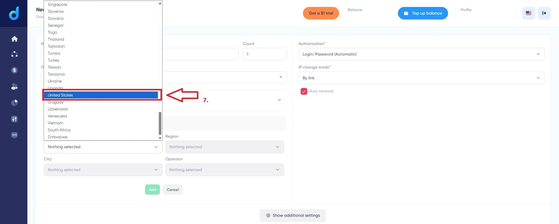 How to rent a proxy port in Dexodata and connect it in Linken Sphere - img 9