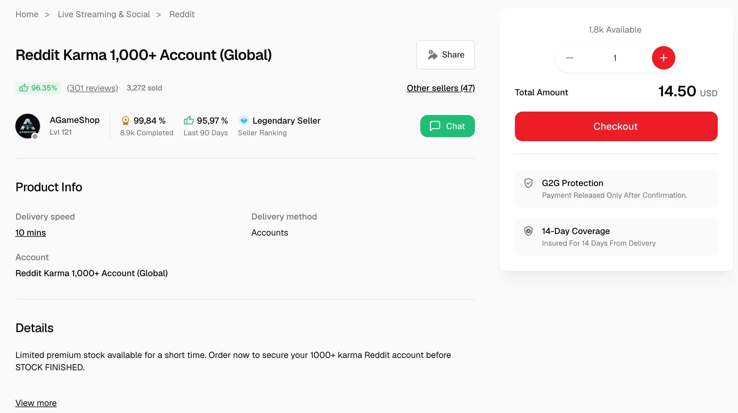 Where to Buy a Reddit Account in 2026: Top 5 Trusted Stores, Prices, and Guarantees - img 6