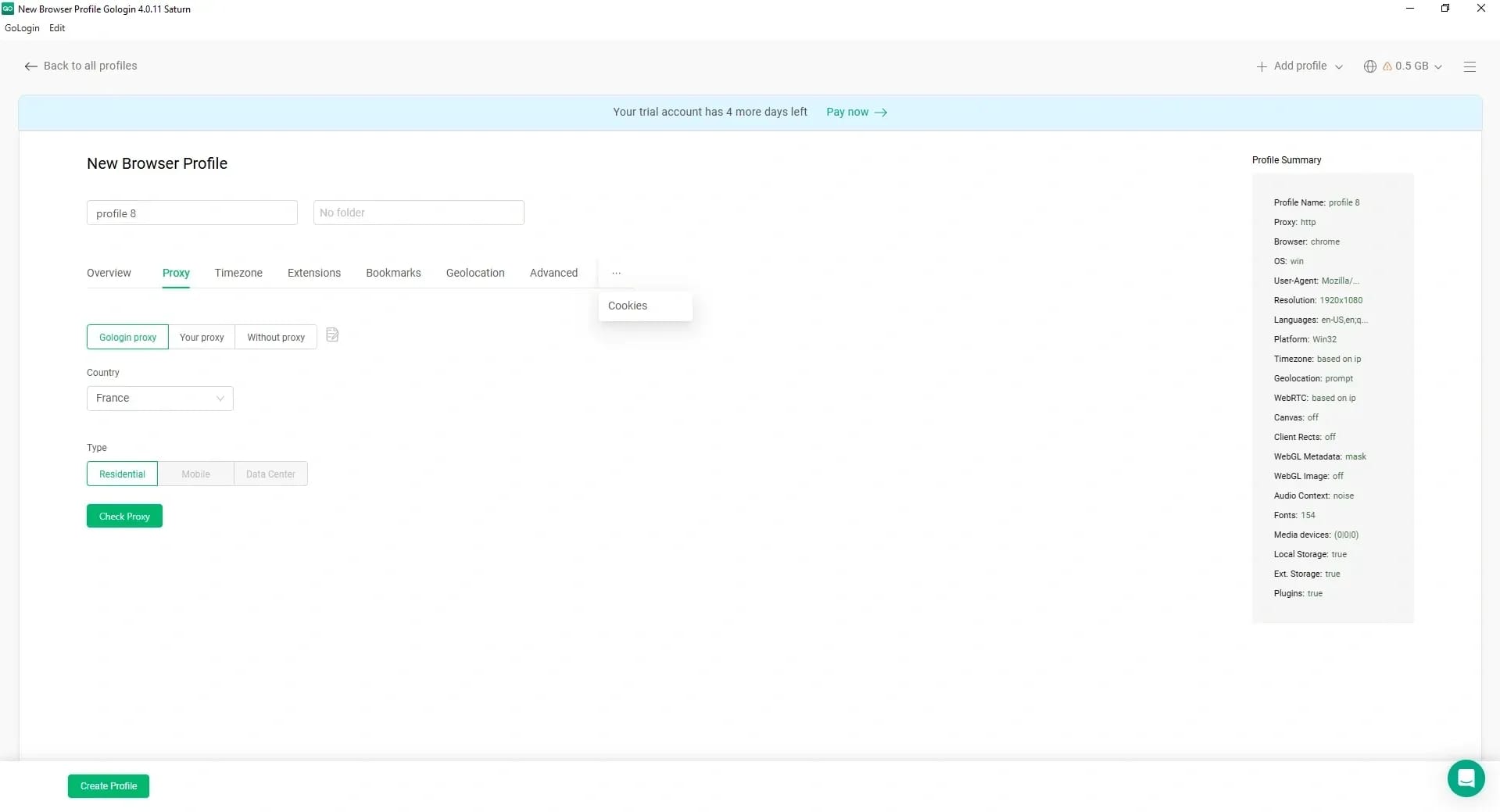 Gologin Antidetect Browser — Honest Review and Comparison with Linken Sphere - img 10
