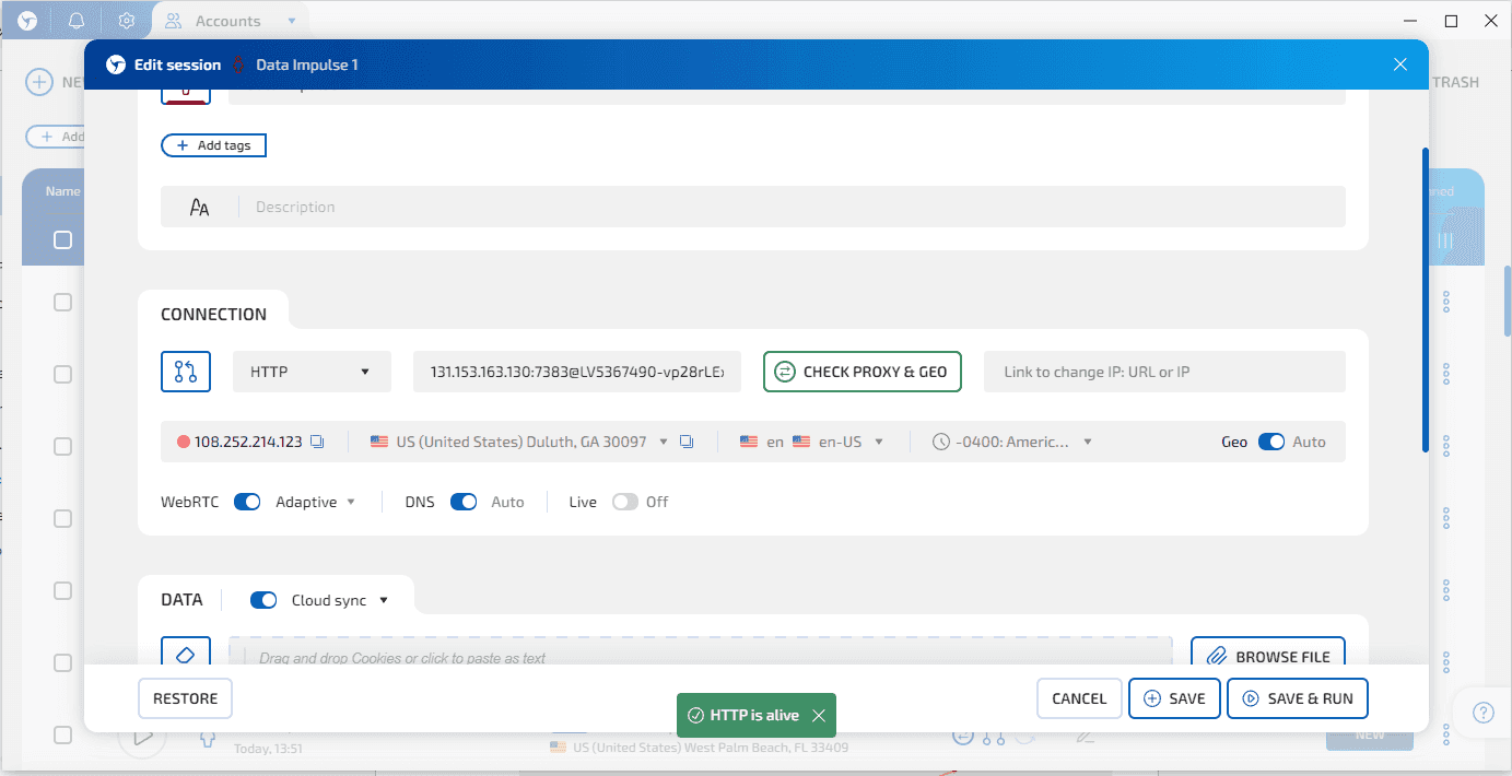 How to Use DataImpulse Proxies with Linken Sphere: Full Setup Guide - img 5