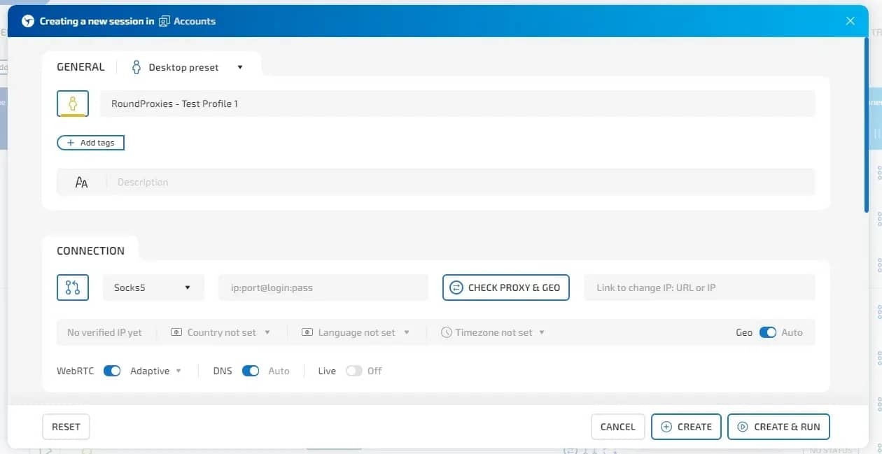 Linken Sphere та RoundProxies — Інструкція з налаштування для обходу антифрод-систем - img 4