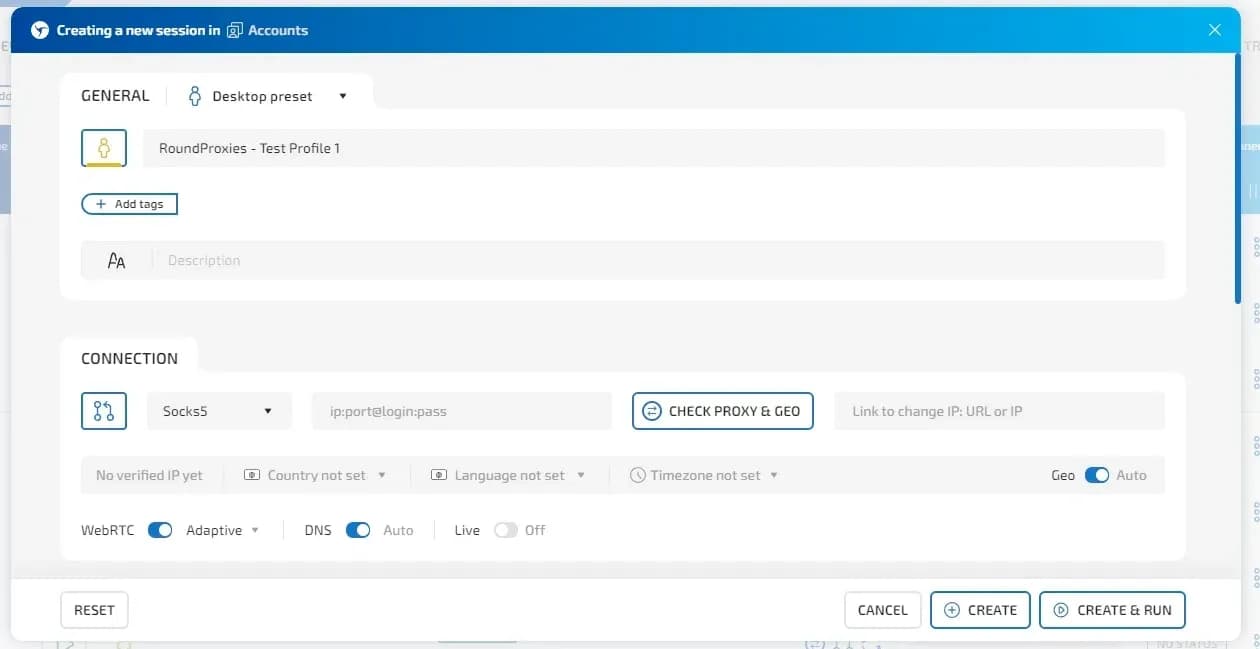 Linken Sphere & RoundProxies — Guide de configuration pour contourner les systèmes anti-fraude - img 4