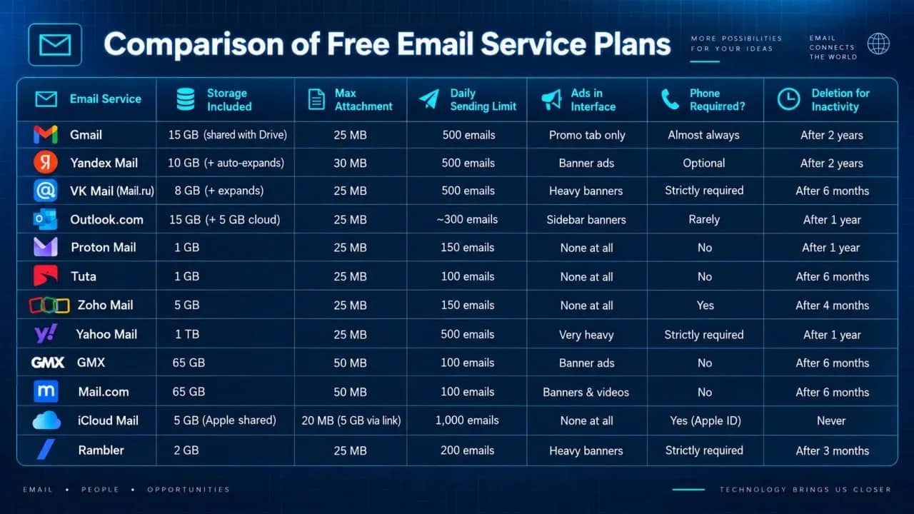 The Best Free Email Services: What to Choose and What the Catch Is - img 1