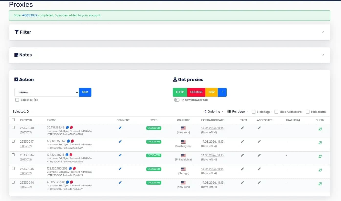 ProxyLine Hizmet İncelemesi — Linken Sphere'e Proxy Entegrasyonu - img 4