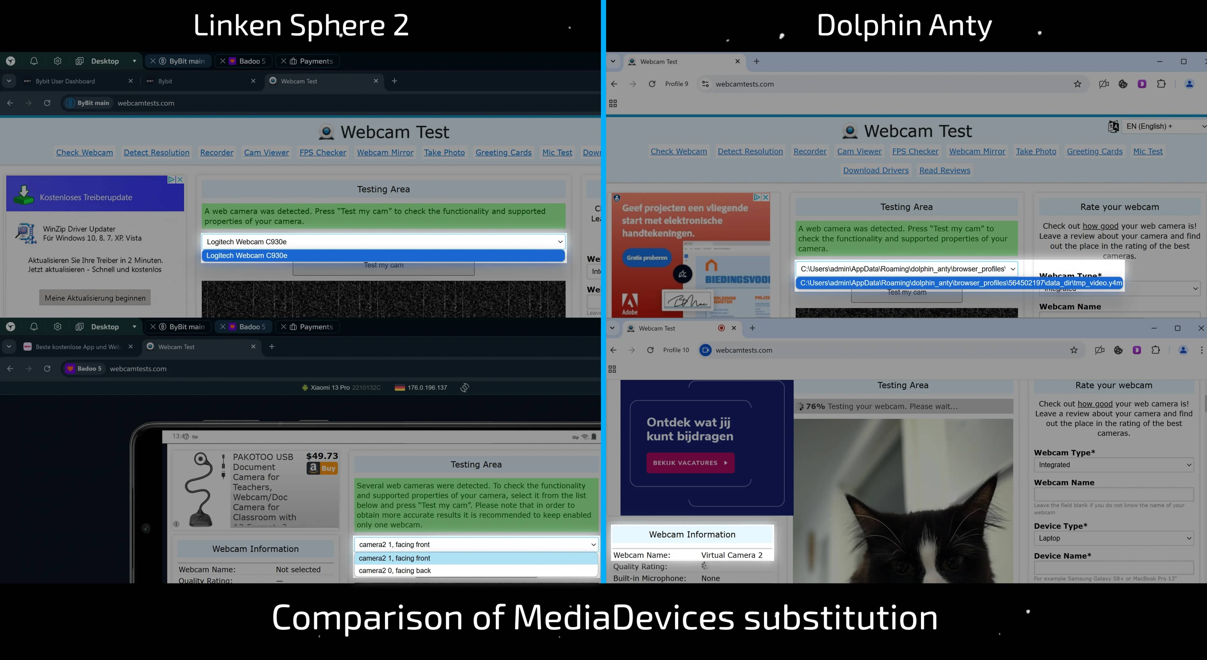 Substitution intégrée du flux vidéo dans Linken Sphere - img 1